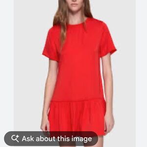 Rebecca Minkoff Red Short Sleeve Drop-Waist T-Shirt Dress size S